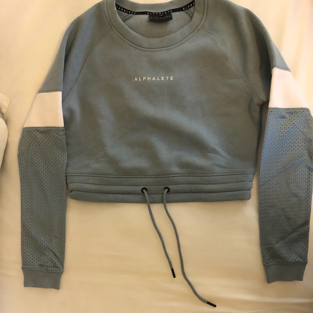 Alphalete cropped hoodie, blue, never worn